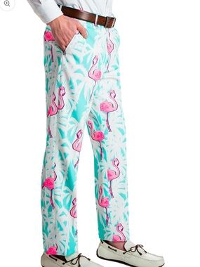 NWT Shinesty Flamingo Palm Printed Pants Men’s Size 33x33